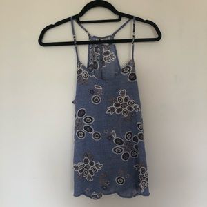 Blue flower printer tank